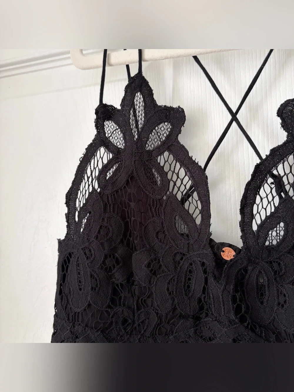 NWT Free People Adella Bralette size XS in Black